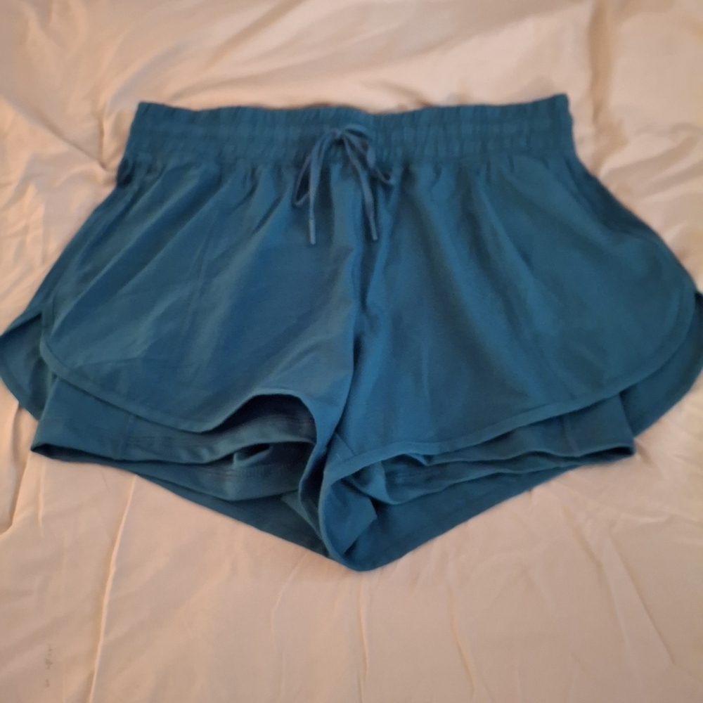 90 Degree By Reflex Women's Teal Athletic Shorts - Picture 3 of 6